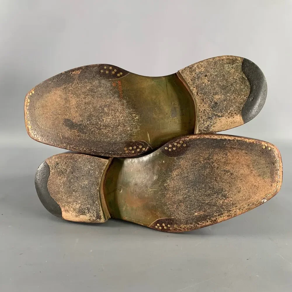BETTANIN & VENTURI Size 8 Tan Brown Leather Spectator Boots